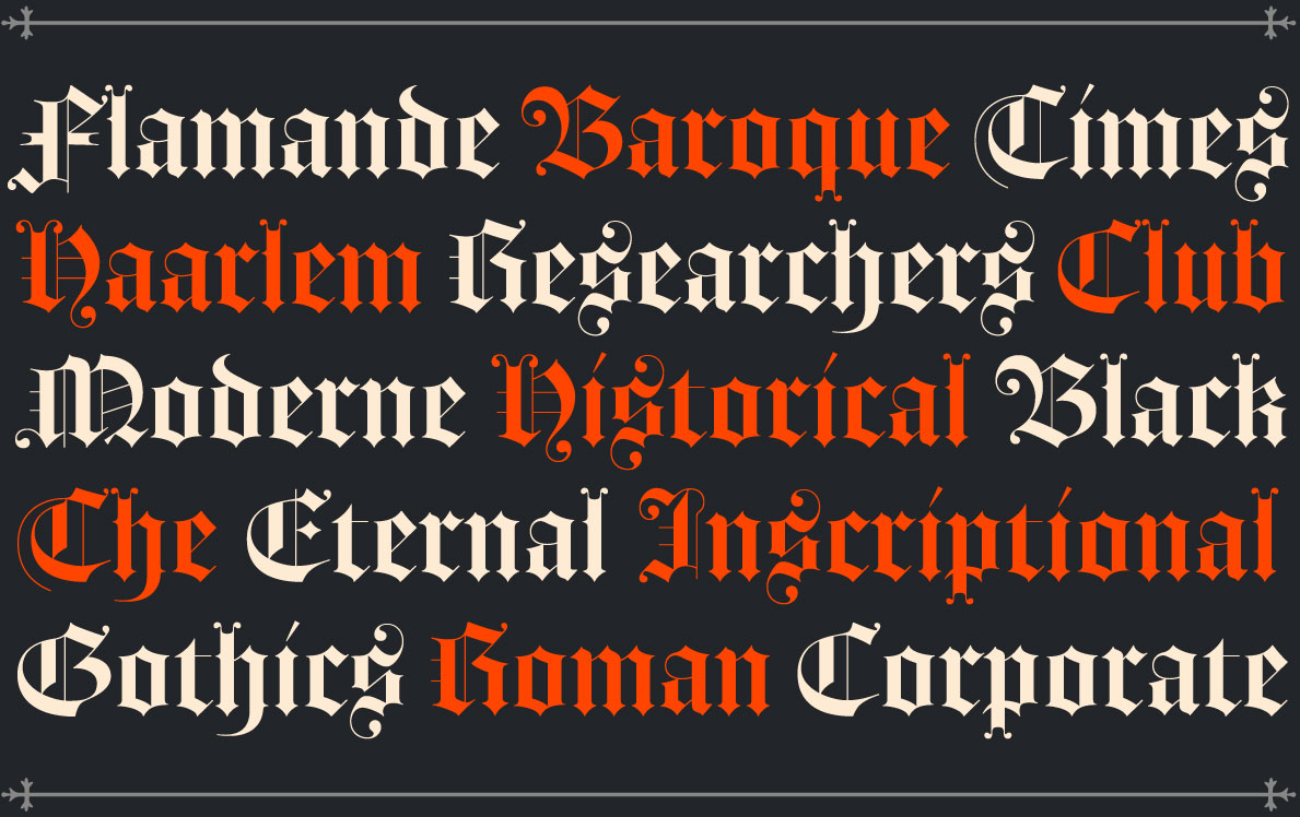 Rosart’s Flamande fonts