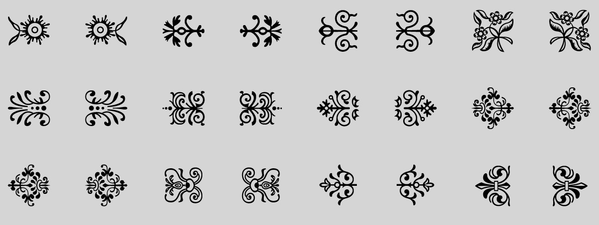 Rosart ornaments fonts