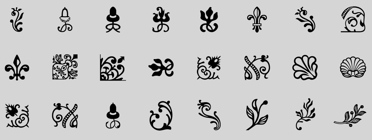 Rosart ornaments fonts