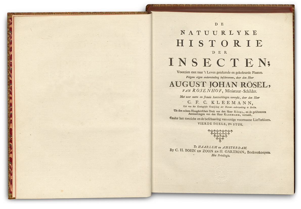 Double page spread of ‘De Natuurlyke Historie der Insecten’